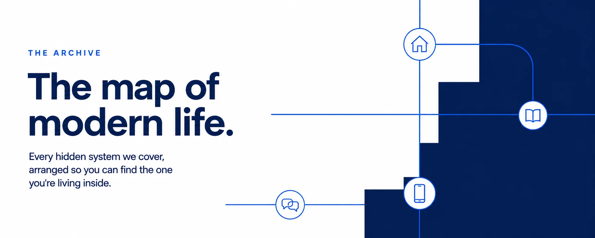 The Archive - a living visual map connecting the hidden systems of modern life